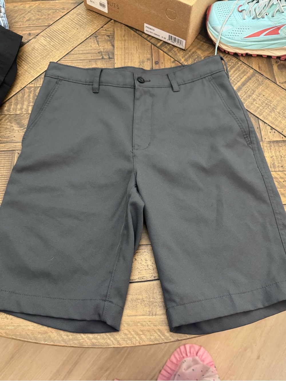 PGA Tour Dark Gray Flat Front Men's Shorts